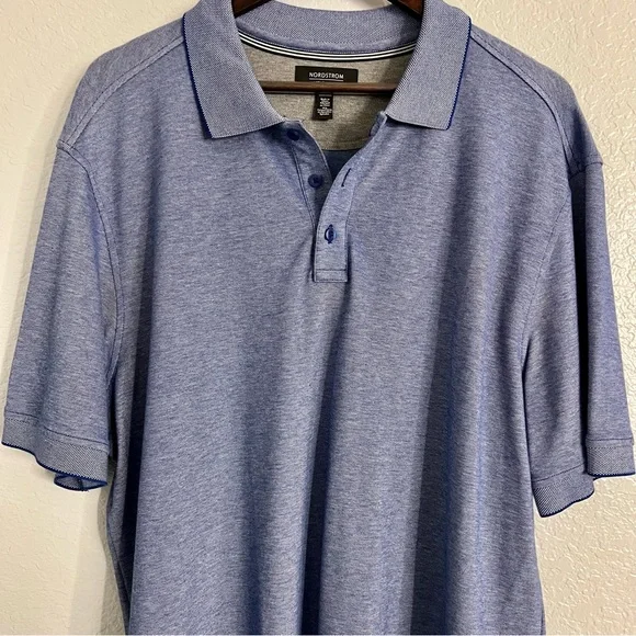 Nordstrom Mens Shop Baby Blue Blue Polo - Picture 3 of 11